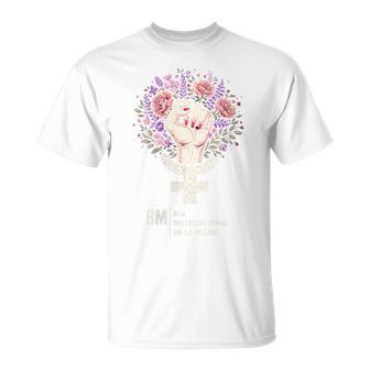 8 De Marzo 8M Dia Internacional De La Feminista Cuello Camiseta unisex - Regaloses