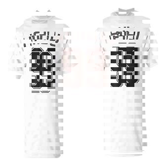 99 歳 白寿 祝い 99歳 99才 お祝い 男性 女性 白寿祝い 父 母 はくじゅ 背番号 バックプリント Tシャツ - Kawaiitshirt