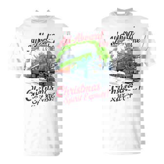 All Aboard The Christmas Spirit Express For Train Lovers T-Shirt - Monsterry