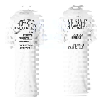 Apple Valley MN JN4 Vintage Athletic Blue Tank Top T-Shirt | Mazezy