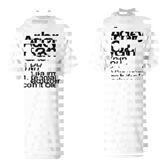 Archery Coach Sports Definition Trainer Instructor T-Shirt | Mazezy