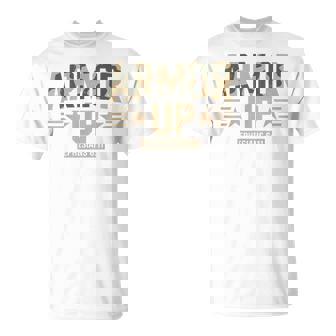 Armor Up Christian Workout Gym Camo Jesus God Son Brother T-Shirt | Mazezy