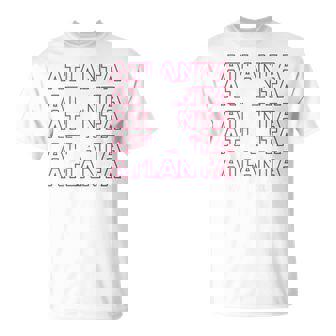 Atlanta Baseball Minimalist Backprint Retro Baseball Lover T-Shirt - Thegiftio