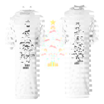 Theatre Masks Drama Actor Actress Christmas Tree Xmas Hat T-Shirt | Mazezy