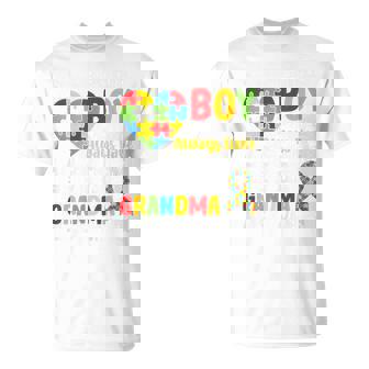 Autism Awareness Grandma Autistic Heart Proud Autism Grandma T-Shirt | Seseable UK