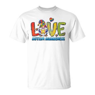 Autism Awareness Love Gnomo De Concienciaobre El Autismo Para Adultos Camiseta unisex - Regaloses