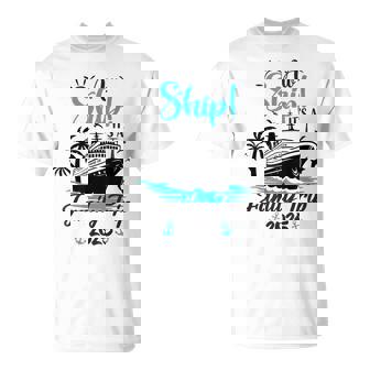 Aw Ship It's A Family Trip 2025 Family Cruise Vacation T-Shirt | Mazezy