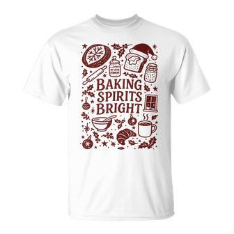 Baking Spirits Bright Sourdough Bread Christmas Doodle T-Shirt - Thegiftio
