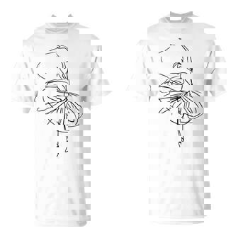 Ballet Dancer Dancing Ballerina Minimalist Dance Girls T-Shirt | Seseable CA