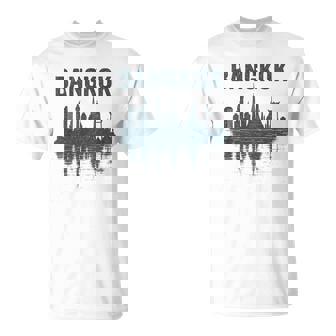 Bangkok Thailand Skyline Reflection Thai City Souvenir T-Shirt | Mazezy