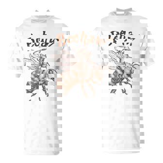 Beekeeper Beekeeping Farm Life Honey Bee Cowboys Beehaw T-Shirt | Seseable FR