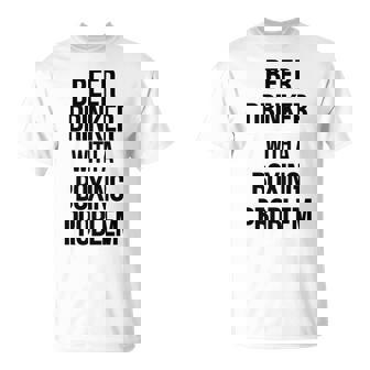 Beer Drinker With A Boxing Problem おもしろワークアウトボクサー 長袖tシャツ Tシャツ - Kawaiitshirt