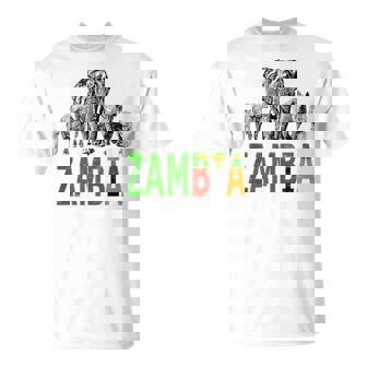Big Five Zambia Pride African Wildlife Tank Top T-Shirt | Mazezy