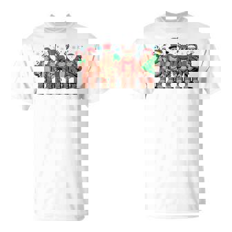 Bigfoot Santa Christmas Tree Lights Sasquatch Merry Christma T-Shirt | Mazezy