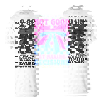 Bisexual Bi Pride Flag Not Good At Making Decisions T-Shirt | Mazezy