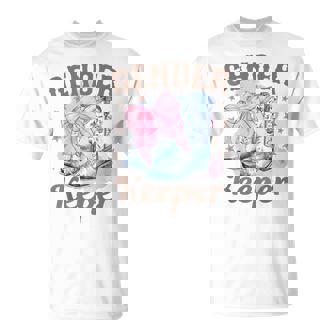 Boots Or Bows Gender Keeper Of The Gender Reveal Family Mom T-Shirt - Seseable