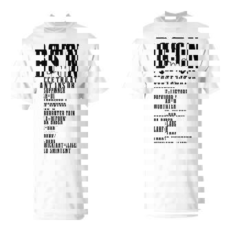 Boston Accent Translator Massachusetts Souvenirs Pride T-Shirt | Mazezy