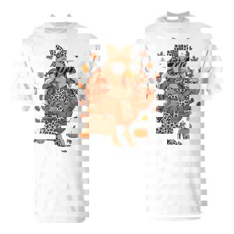 Boujee Turkey Leopard Thanksgiving Fall Boujee Girls Women T-Shirt | Mazezy