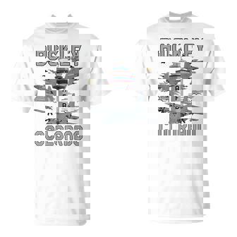 Buckley AFB Colorado Air Force Base Fighter Jets Tee T-Shirt | Mazezy