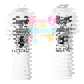 Burnouts Or Bows Papi Loves You Gender Reveal Party T-Shirt | Mazezy