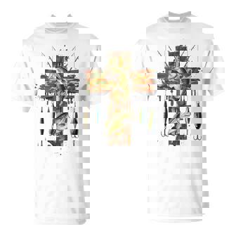 Camo Cross Fishing Christian Fishers Of Men Bible Faith Fish Tank Top T-Shirt | Mazezy