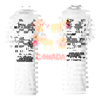 Canada Kids Souvenir Mounted Police Beavers Canadian Flag T-Shirt | Mazezy