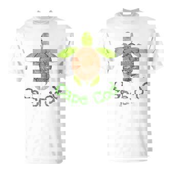 Cape Cod Massachusetts Beach Cute Loggerhead Turtle Tank Top T-Shirt | Mazezy