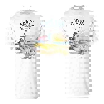 Cape Cod Massachusetts Vintage Watercolor Scenic Travel T-Shirt | Mazezy