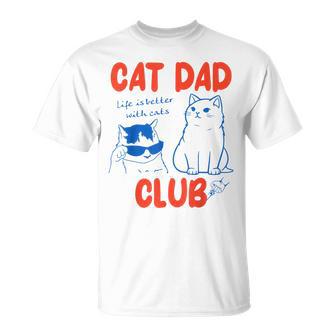 Cat Dad Club Grafica Angosciata Per Uomo Papà Maglietta - Novitaregali