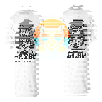 Cat Daddy Sunglasses Sunset Retro Fur Dad Papa Kitten Men T-Shirt | Mazezy