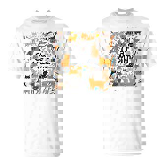 Cat-Mama Cat Doodles Avant-Garde Masterful T-Shirt | Mazezy
