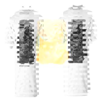 Cat Selfie With Bigfoot Riding T-Rex Dinosaur Alien UFO Tank Top T-Shirt | Mazezy