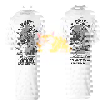 Chat Motif Humour Paresse Fatigue Pas Maintenant Chat T-Shirt - Cadeauxyz