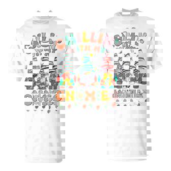 Chillin With My Gnomies Christmas For Women T-Shirt - Thegiftio