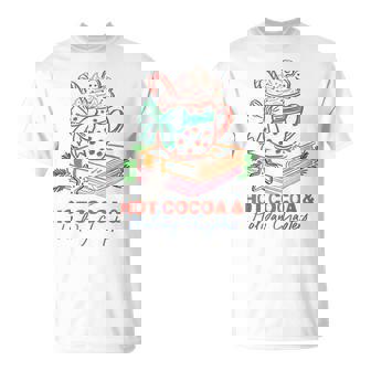 Christmas Book Lover Hot Cocoa And Holiday Chapters Tee T-Shirt | Mazezy