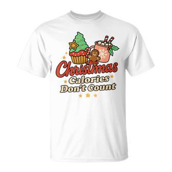 Christmas Calories Don’T Count Retro Xmas Baking T-Shirt - Thegiftio UK