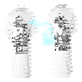 Christmas Family Reunion Trip Santa In Michigan Great Lakes T-Shirt | Seseable CA