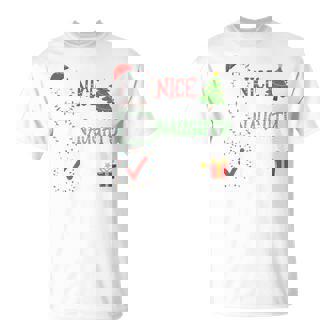 Christmas List Nice Naughty 6 7 Six Seven Meme 67 Xmas T-Shirt - Thegiftio