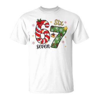 Christmas Six Seven Trendy 6 7 Viral Meme T-Shirt - Thegiftio UK