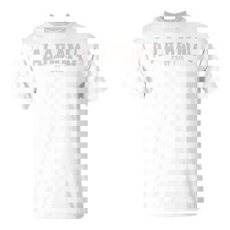 Classic Alabama Print Retro Varsity Vintage Alabama T-Shirt | Mazezy