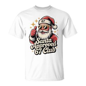 Classic Christmas 67 Santa Meme Retro Santa Approved 67 T-Shirt - Thegiftio UK
