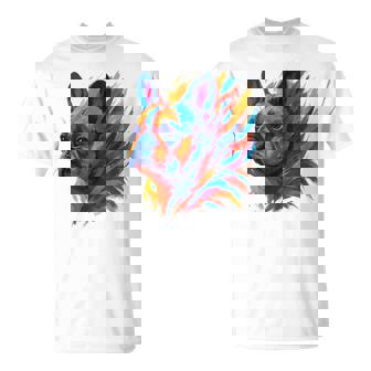 Colorful Pop Art French Bulldog Portrait Tank Top T-Shirt | Mazezy