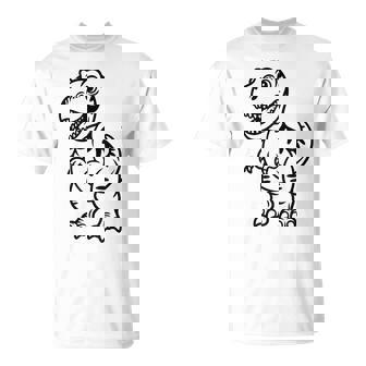 Coloring Dinosaurs And Painting Them Yourself T-Shirt | Mazezy