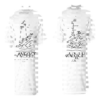 Connecticut United States Minimalist City Travel Souvenir T-Shirt | Mazezy