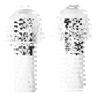 Coquette Soccer Bows Game Day Soccer Mama Mom Cheer Girls T-Shirt | Seseable UK