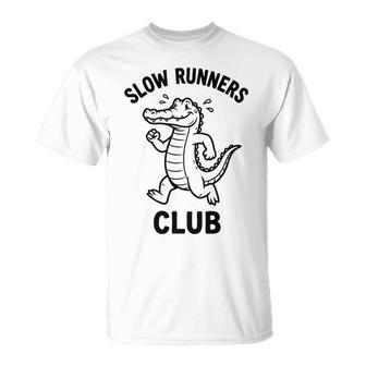 Crocodilelow Runners Club おもしろランニングマスコット 長袖tシャツ Tシャツ - Kawaiitshirt