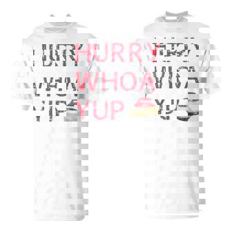 Curler Hurry Whoa Yup Curling Rock Puck Curling Stone T-Shirt | Mazezy