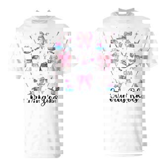 Curling Rocks Curling Stone Player Girl Coquette Bow T-Shirt | Mazezy