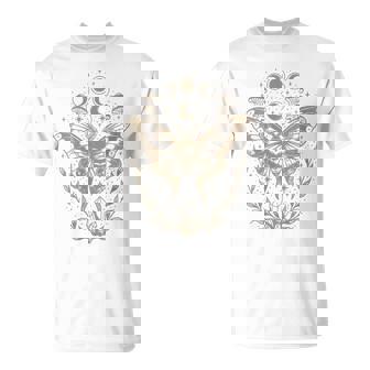 Cute Fairycore Moth Grunge Aesthetic Floral For Girls Women T-Shirt | Mazezy