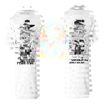 Cute Graduation Elephant Holding Diploma T Shirt T-Shirt | Mazezy